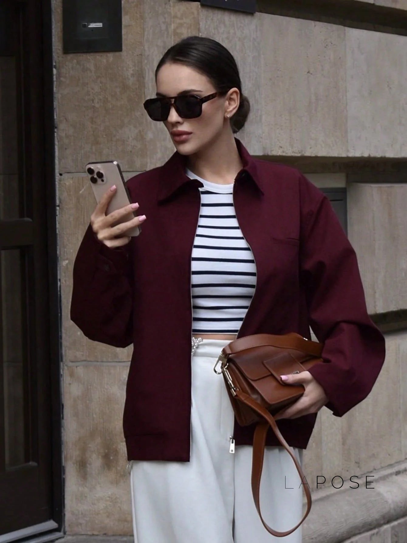 Eliza Collared Bomber Jacket