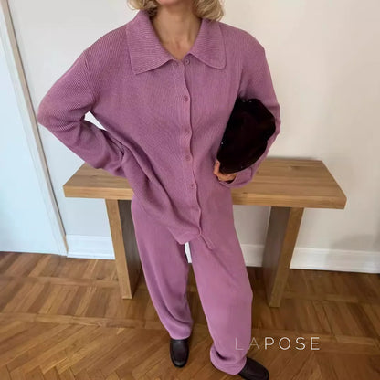 Elliana Lapel Lounge Set