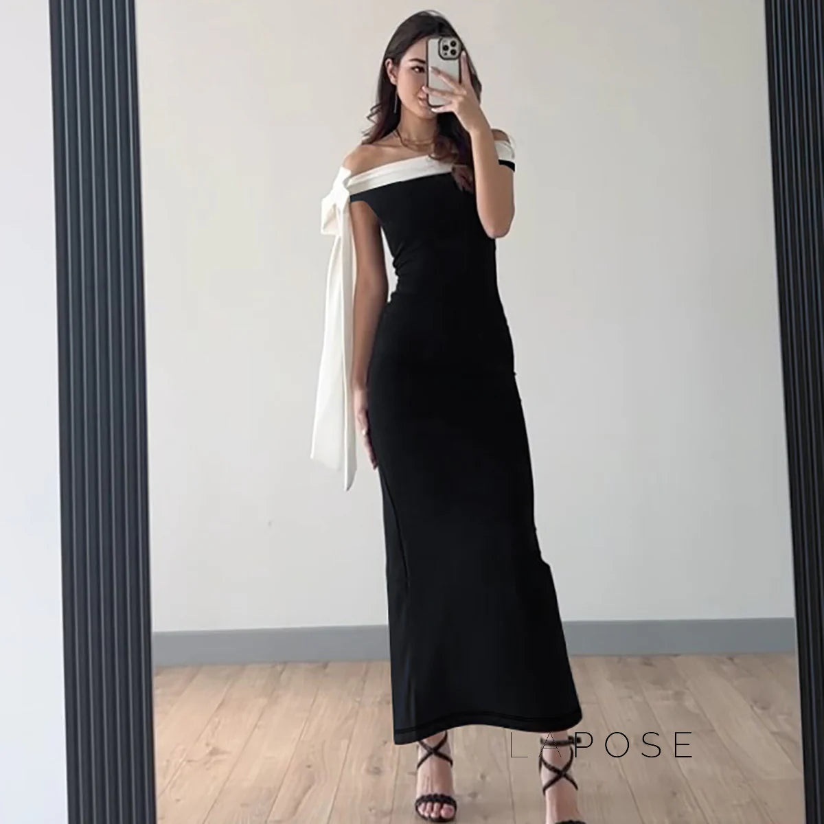 Elyanna Off Shoulder Bow Maxi Dress