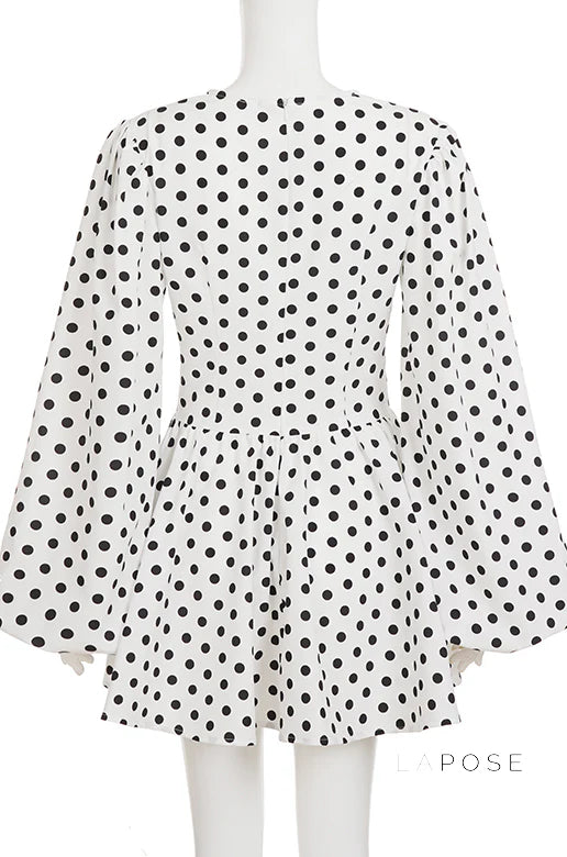 Embry Polka Dot Puff Sleeve Dress