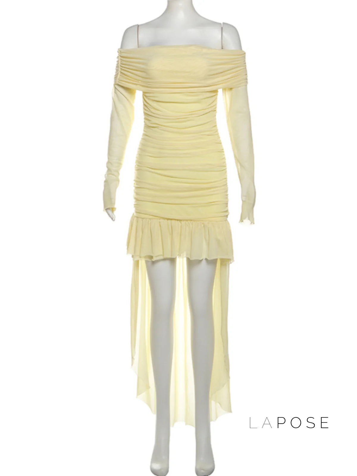 Emely Off-Shoulder Ruched Gown