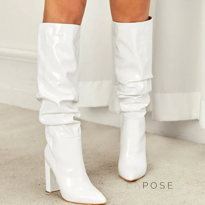 Emree Patent Block Heel Boots