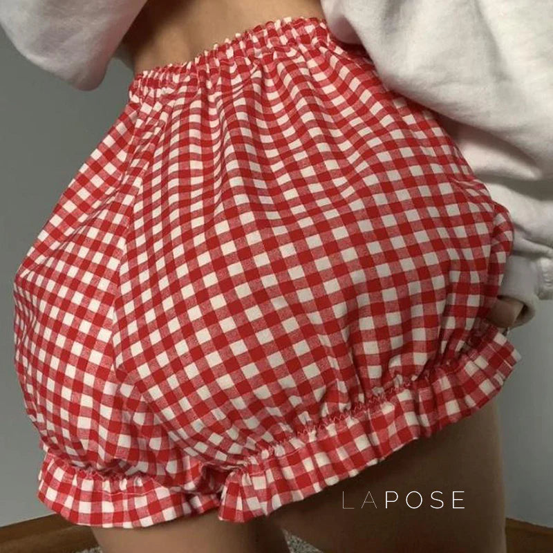 Fatoumata Bow Plaid Shorts
