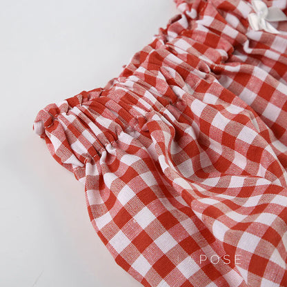 Fatoumata Bow Plaid Shorts