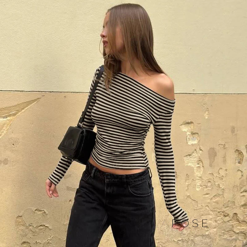Filomena Off-Shoulder Striped Top