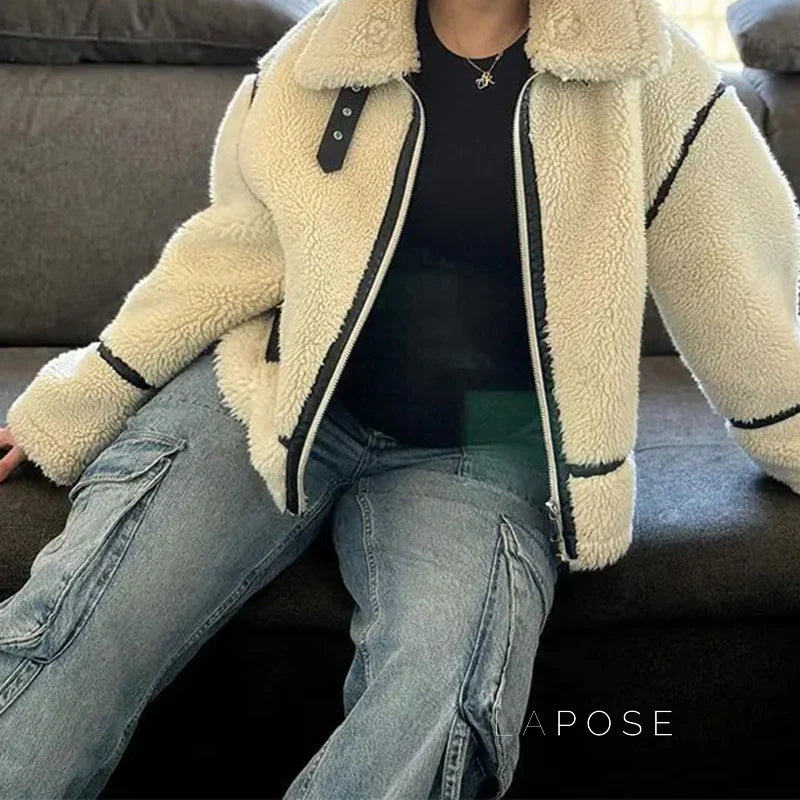 Gracelin Faux Shearling Bomber Jacket