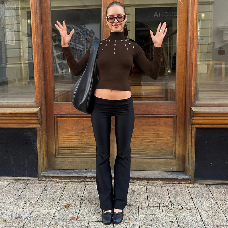 Graciela Ribbed Turtleneck Top