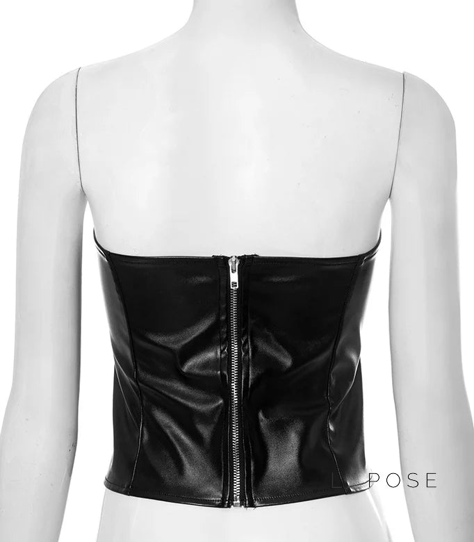 Gretta Zipper Tube Top