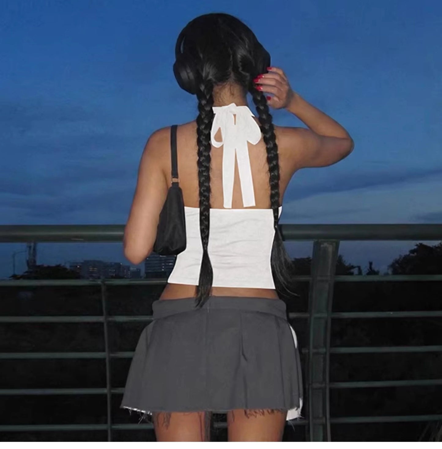 Halter Tie-Up Backless Tank Top