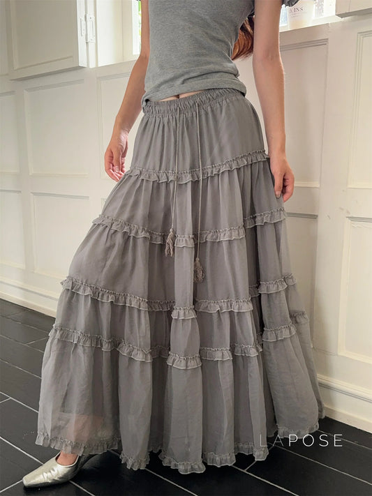 Inaaya Ruffle Maxi Skirt