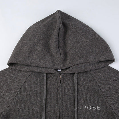 Isabel Knitted Zip Hoodie