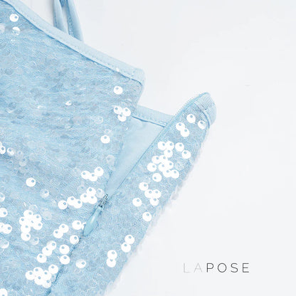 Issabella Blue Sequin Mini Dress