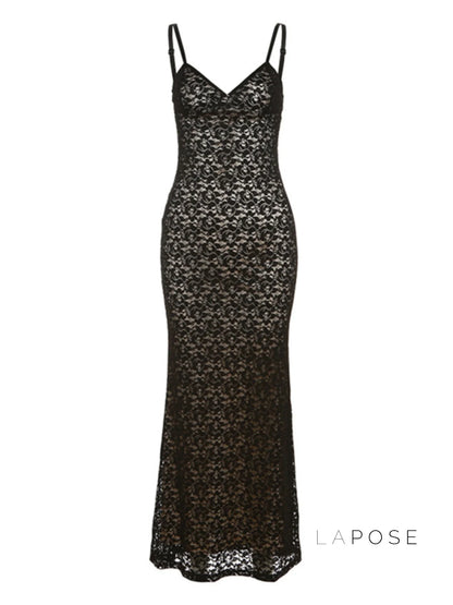 Iyonna Lace Trim Maxi Dress
