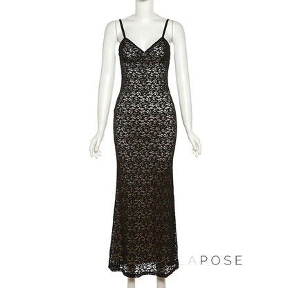 Iyonna Lace Trim Maxi Dress