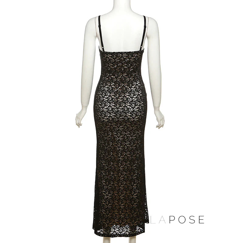 Iyonna Lace Trim Maxi Dress