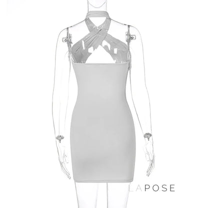 Jayani Halter Cut-Out Mini Dress