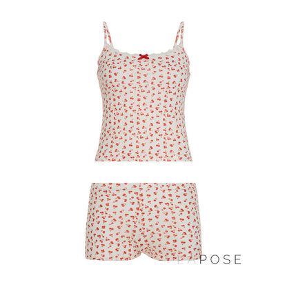 Jaycie Cherry Print Lounge Set