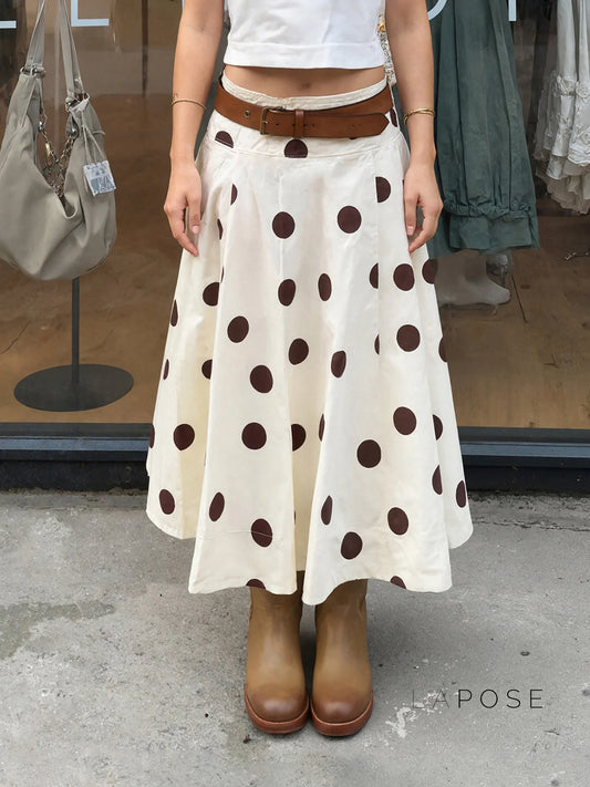 Jett Polka Dot Midi Skirt
