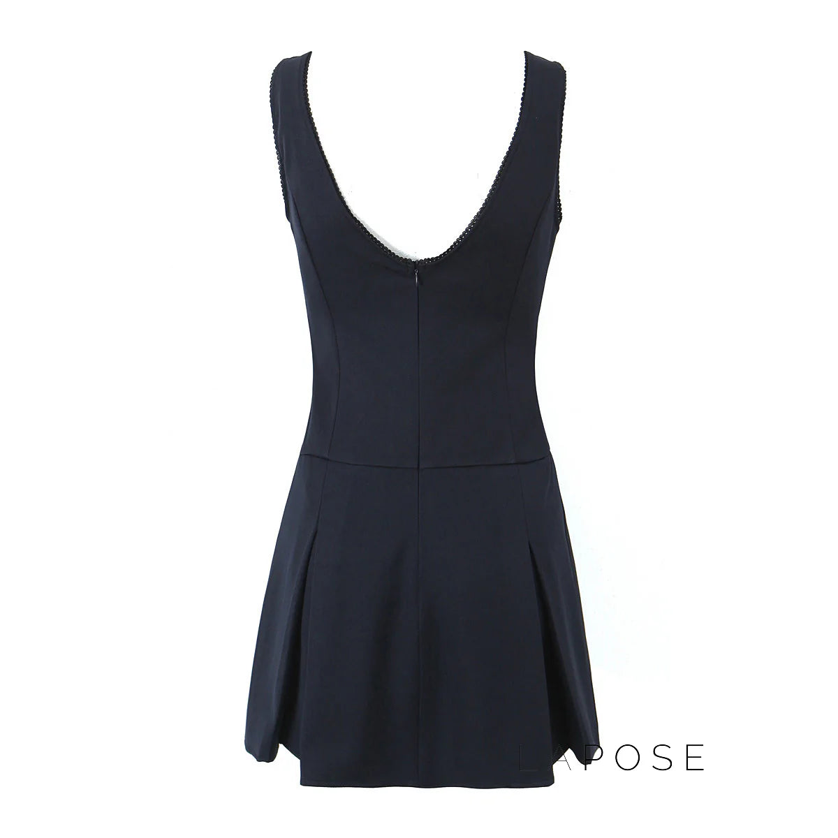 Kaliah Deep V-Neck Bow Mini Dress