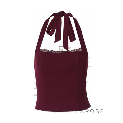 Karolina Lace-Up Halter Top
