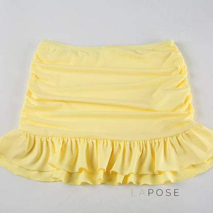Katlyn Ruffled Halter Skirt Set