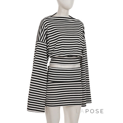 Kayden Striped Skirt Set