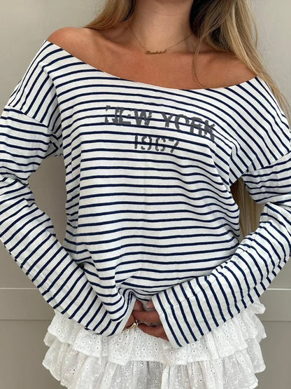 Kaylin Off Shoulder Striped Top