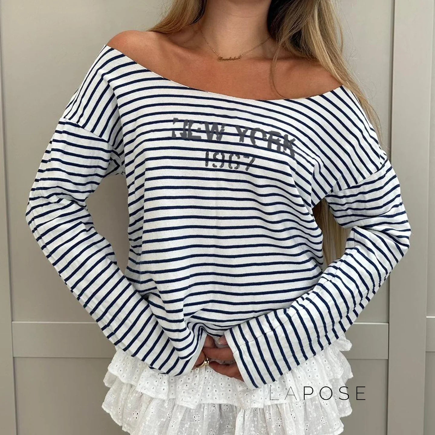 Kaylin Off Shoulder Striped Top