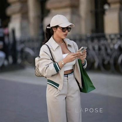 Kenley Khaki Ribbed Jacket