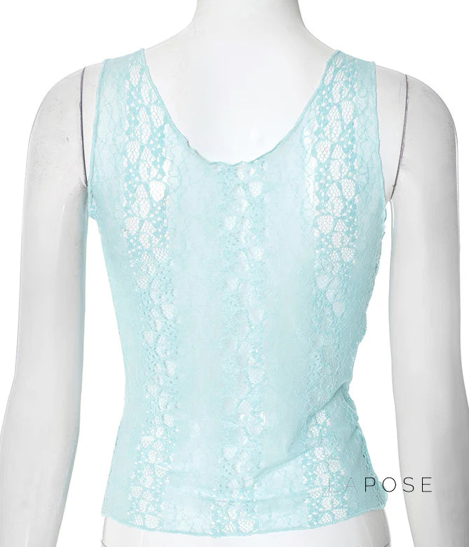 Kenzlie Lace Trim Crop Top