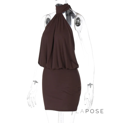Keya Backless Halter Dress