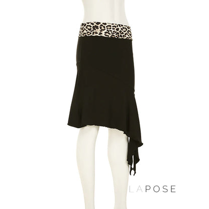 Khelani Leopard Asymmetric Skirt Set