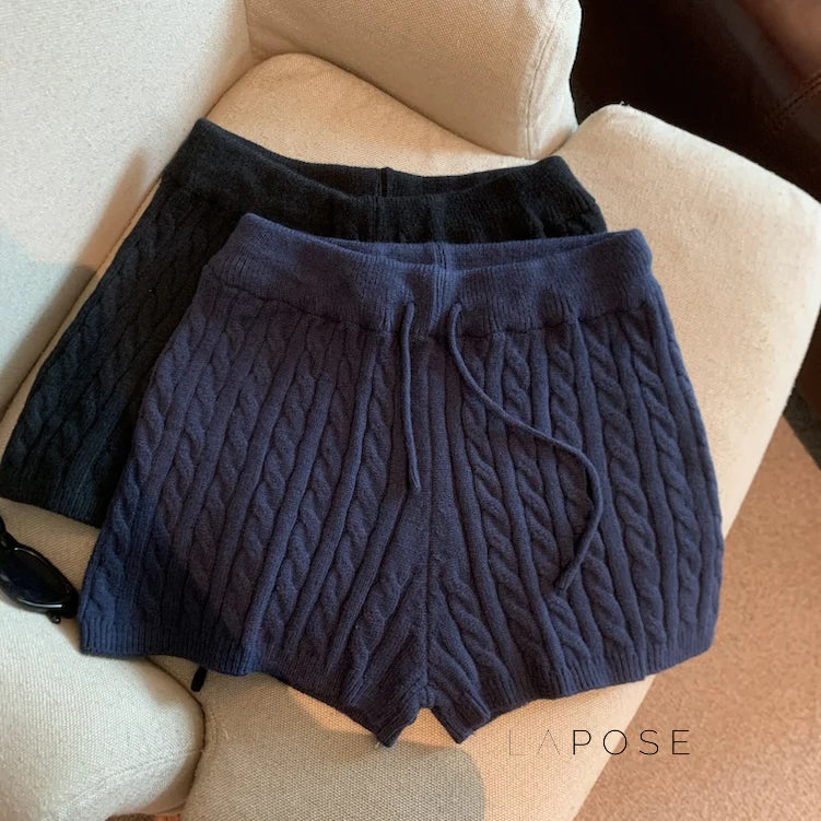 Khyla Cozy Wide-Leg Shorts