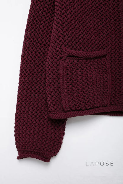 Klaira Button-Front Knit Cardigan