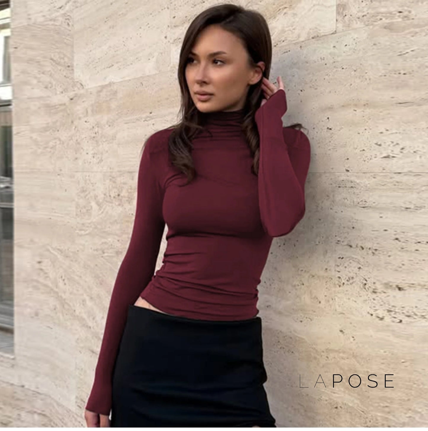 Kylee Slim Fit Turtleneck Top