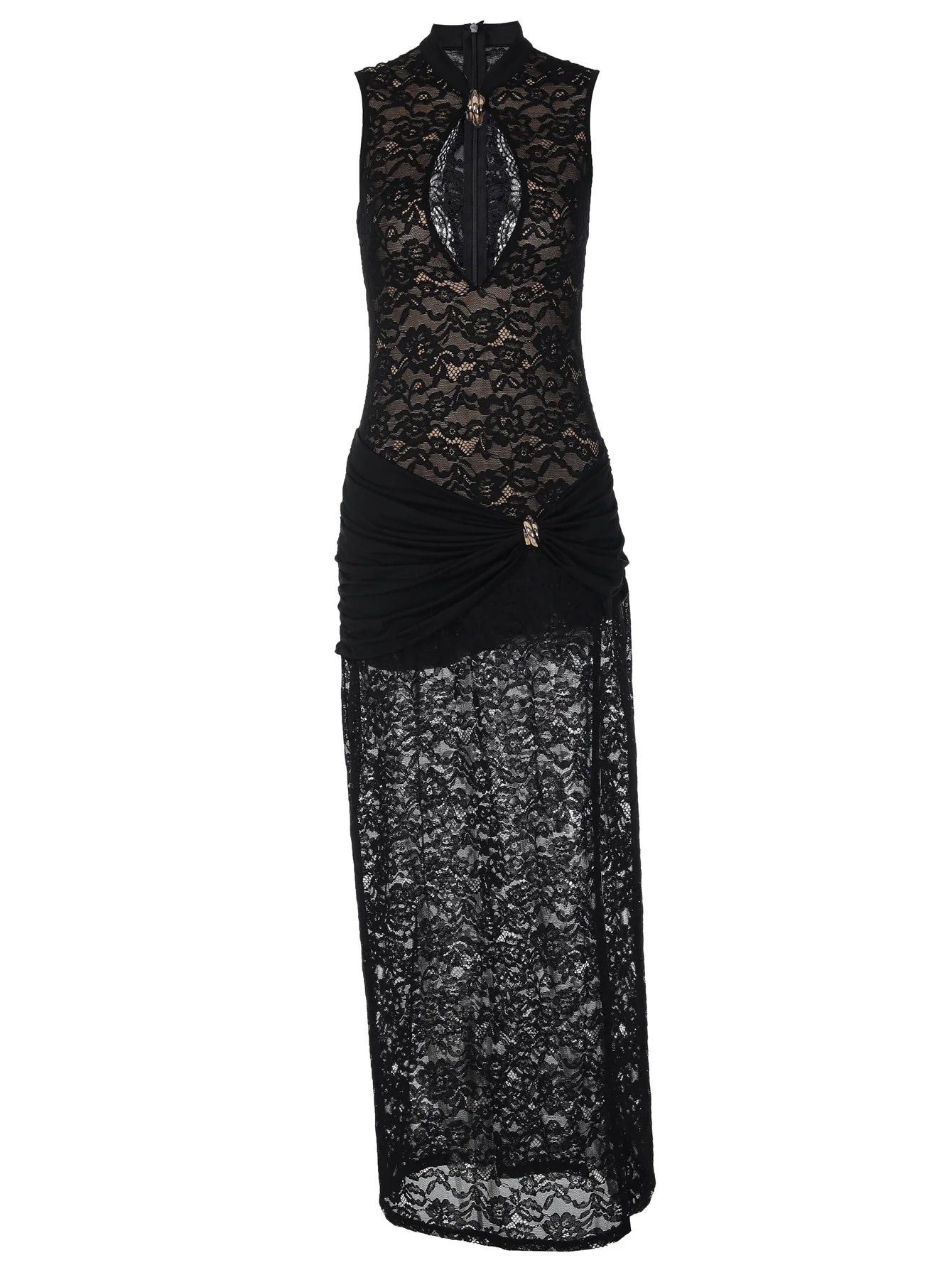 Lace Slit Maxi Dress