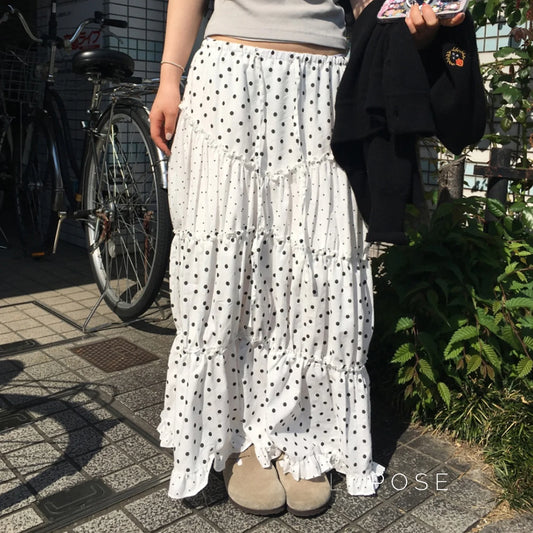Leeanna Layered Polka Dot Skirt
