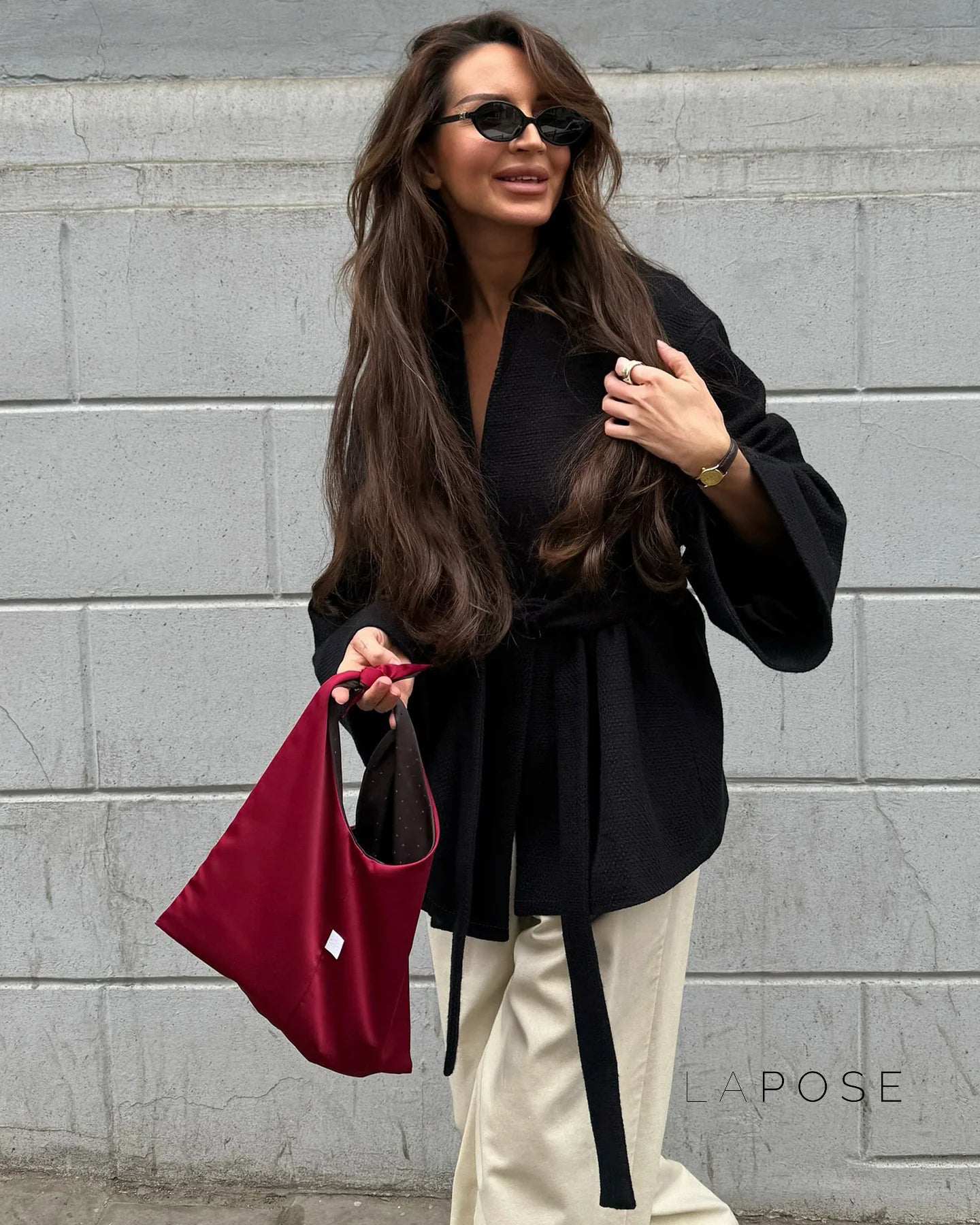 Leslie Belted V-Neck Jacket