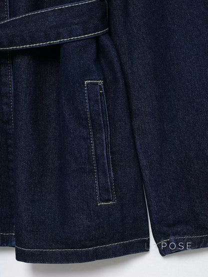Lexie Belted Denim Jacket