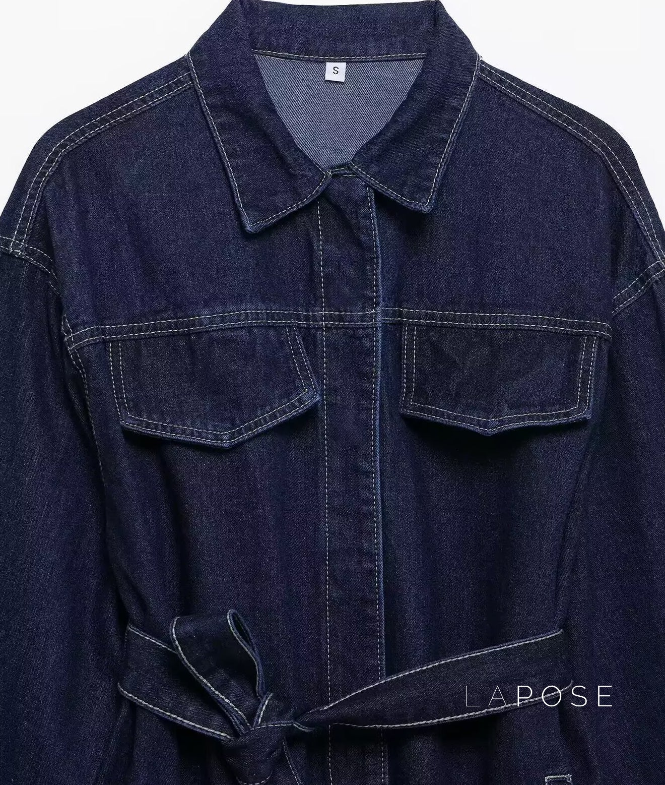 Lexie Belted Denim Jacket
