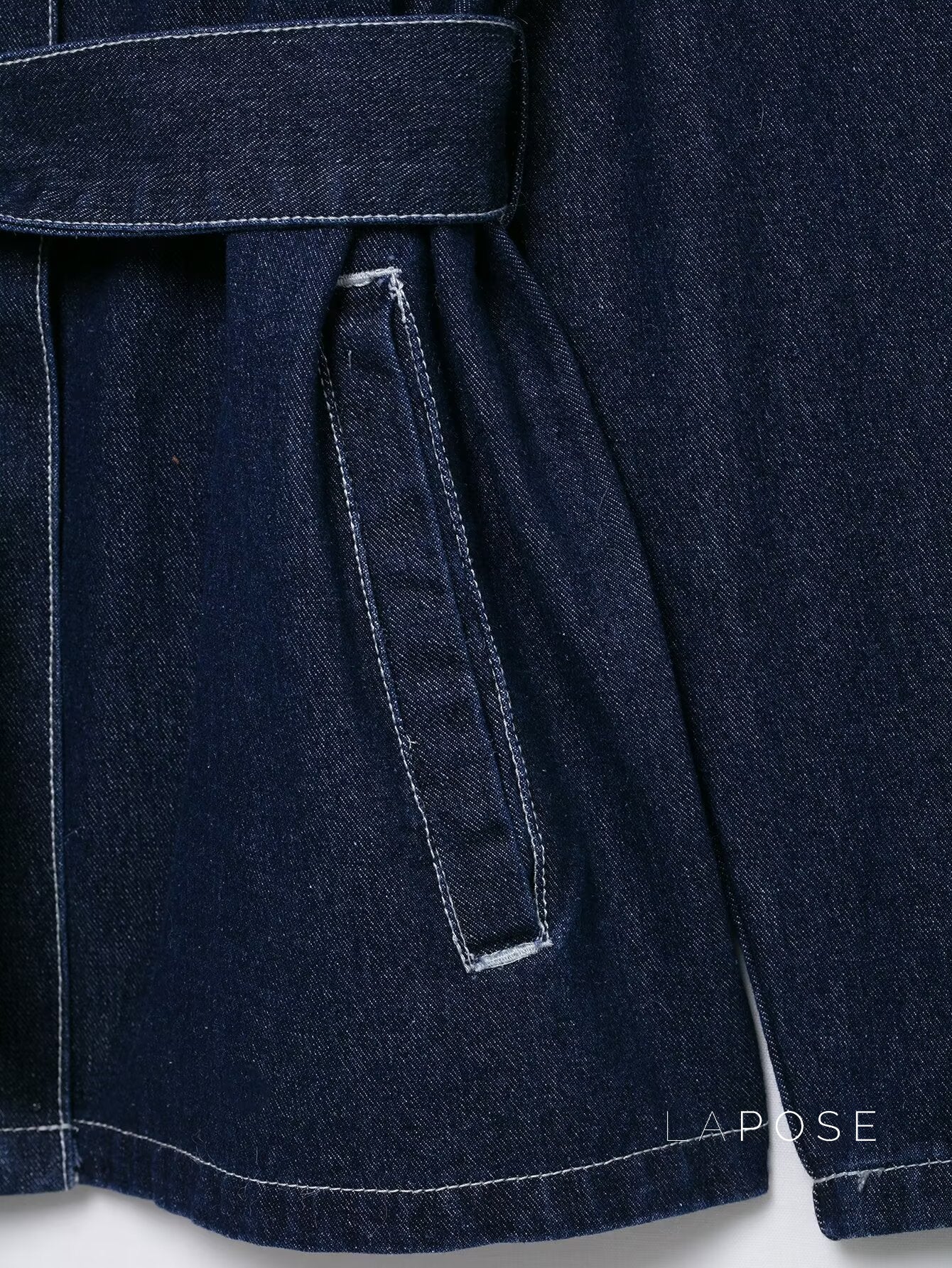 Lexie Belted Denim Jacket
