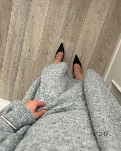 Lily Cozy Knit Dress & Long Cardigan Set