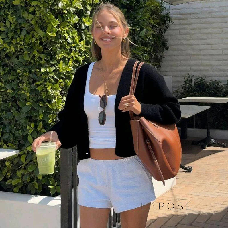 Liza Cropped Knit Cardigan