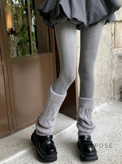 London Cozy Cable Knit Tights