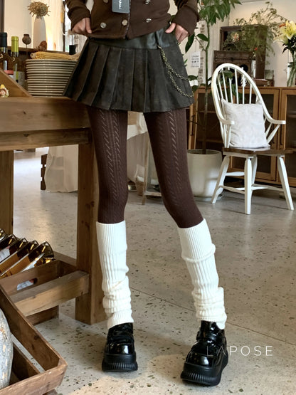 London Cozy Cable Knit Tights
