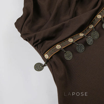 Lumen Metallic Halter Top