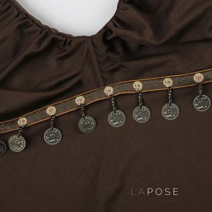 Lumen Metallic Halter Top