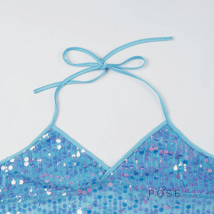 Maddalyn Sequin Strap Top