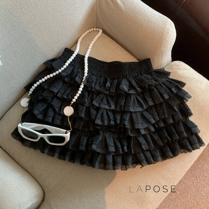 Maeleigh Lace Tiered Mini Skirt