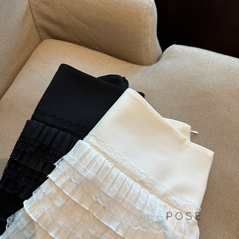 Maliah Tiered Lace Mini Skirt